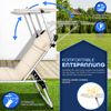 tillvex® Sonnenliege mit Dach und Kopfkissen Beige - Premium Polsterung | Gartenliege Liegestuhl klappbar | Strandliege mit verstellbarer Rückenlehne, gepolsterte Liegefläche | Aluminium Liege Bild 2