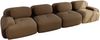 4-Sitzer Sofa 388x103x75 cm aus Cordstoff modular ohne Gestell, braun Bild 5