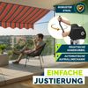 tillvex Balkonmarkise 350 cm Orange/Anthrazit Gelenkarm Markise Klemmmarkise Sonnenmarkise Balkon ohne Bohren Bild 5