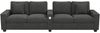 Sofa 299x80x82,7 cm in Grau, 4-Sitzer aus Cord mit USB/USB-C, Stauraum und klappbarer Mittelarmlehne Bild 5