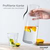 KONZEPT Wasserkaraffe Karaffe Glaskaraffe Transparente 1 Liter, (2-tlg), ideal für Wasser, Saft, Wein, Limonade, Coctails und Milch Bild 3