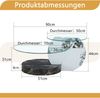 Couchtisch mit 2 Ebenen, Glasplatten H 44 x T 90 x B 70 cm, MDF in Schwarz-Weiß-Marmoroptik Bild 5
