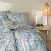 Estella Mako-Satin Bettwäsche 135x200 Delizia mint Blätter Tupfen bunt 7951-520 Bild 5
