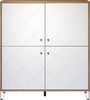 Places of Style Highboard Tarragona, Stauraumschrank, Fräsungen in Rautenoptik, 8 Fächer, Breite 123 cm Bild 4