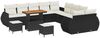 vidaXL Garten-Sofa-Set mit Kissen 13 pcs Schwarz und Creme 3363885 Bild 2