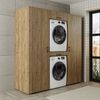 Roomart DUO I Schrankwand 187 cm – Waschmaschine & Trockner, Soft-Close | • Eiche Bild 2