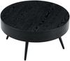 Couchtisch 70 x 70 x H 35,5 cm, MDF in schwarzer Holzoptik mit Metallbeinen, modern und platzsparend Bild 4