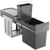 HAILO 3666111 TANDEM Abfallsorter 31 (24+7) Liter ab 30 cm Schrankbreite / Abfalltrennsystem Bild 2