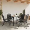 vidaXL Klappbare Gartenstühle 4 Stk. Graumeliert Stahl und Textilene 3157287 Bild 3