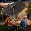 Sekey Solar-LED Sonnenschirm 300cm mit 40 LED, Windfester Gartenschirm UV 50+, Alu-Sonnenschirm mit Kurbel für Terrasse Balkon Garten Bild 2