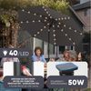 Sekey Solar-LED Sonnenschirm 300cm mit 40 LED, Windfester Gartenschirm UV 50+, Alu-Sonnenschirm mit Kurbel für Terrasse Balkon Garten Bild 4