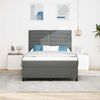 vidaXL Boxspringbett mit Matratze Dunkelgrau 140 x 200 cm Stoff 3339316 Bild 3