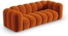 Micadoni Sofa Lupine 3-Sitzer Samtstoff Salvador Terrakotta Bild 2