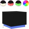 vidaXL Couchtisch mit LED-Leuchten Schwarz Eichen-Optik 50x50x40 cm 862259 Bild 3