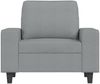vidaXL Sessel mit Hocker Hellgrau 60 cm Stoff 3201143 Bild 5