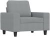 vidaXL Sessel mit Hocker Hellgrau 60 cm Stoff 3201143 Bild 4