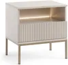 Vente-unique - OVILA Bedside table Holz, Platte BeigeBeige - B 39 cm x H 56,2 cm x L 53,6 cm Bild 2