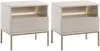 Vente-unique - OVILA Bedside table Holz, Platte BeigeBeige - B 39 cm x H 56,2 cm x L 53,6 cm Bild 5