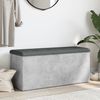 Sitzbank JONA mit Stauraum Betongrau 102x42x45 cm | Aufbewahrungsbank Flurbank Garderobenbank Bild 4