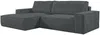 Vente-unique - Ecksofa mit Schlaffunktion - Ecke Links - Cord - Anthrazit - AMELIA Bild 3
