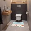 OnlyWow WC-Vorleger Strand - Seesterne - Muscheln - Meer, Höhe 10 mm, Polyester, Rechteckig, WC Teppich, Toilettenvorleger, Toilettenteppich, Badematte 60x40 cm Bild 4