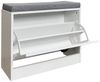 HTI-Living Schuhschrank Schuhschrank Thekla 1 Klappe 60 cm Weiß mit Sitzkissen (Stück, 1-St, 1 Schuhschrank) Bild 2
