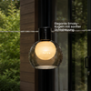 Star Trading Solar Lichterkette – 10 Rauchglas-Kugeln, warmweiß, Dämmerungssensor, 270 cm, separates Solarpanel, kabellos – Outdoor Deko für Garten, Balkon & Terrasse Bild 2
