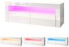 SONNI TV-Schrank TV Lowboard 120x40x45 Weiß Hochglanz mit LED-Beleuchtung 12 Led Farben sideboards Bild 3