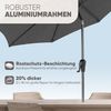 Sekey Sonnenschirm 3m Marktschirm mit Kurbel, Gartenschirm, 8 Streben, Sonnenschutz 50+, LxB: 300,00x300,00 cm, mit/ohne LED-Lichtern, Terrassenschirm Rund Bild 2