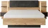 Vente-unique - ELYNIA Bett StoffHolz, Platte GrauBeige - B 200 cm x H 104,4 cm x L 236,4 cm Bild 3
