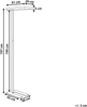 LED Stehlampe TAURUS mit Dimmer Metall Silber Bild 2
