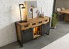 Sideboard Mango / Altholz 150x45x90 natur / grau lackiert / Metall grau BLACKBURN LUX #410 Bild 2