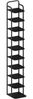 Vertikales Schuhregal, 10-Stöckige Schuhregale, Schuhturm Für Kleine Räume, Freistehend, Verstellbar, Platzsparend, Schwarz Bild 2