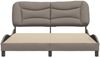 vidaXL Bettgestell ohne Matratze "Hvar" Taupe 160x200 cm Stoff 3207783 Bild 4