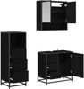 vidaXL Badezimmermöbel-Set 3 pcs Schwarz Eichen-Optik Holzwerkstoff 3402334 Bild 5