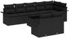 vidaXL Gartensofa-set mit Kissen 9 pcs Schwarz Poly-Rattan 3345423 Bild 2