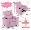 COSTWAY Kindersofa, Kindersessel mit verstellbarer Rückenlehne & Fußstütze Bild 4