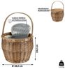 CEPEWA Picknickkorb großer Flechtkorb mit Kühlfach und Tischfunktion Bild 4