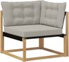 vidaXL Outdoor Ecksofa Massives Akazienholz und Textilene Weiß 901642 Bild 2