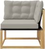 vidaXL Outdoor Ecksofa Massives Akazienholz und Textilene Weiß 901642 Bild 4