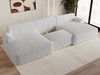 GRAINGOLD Ecksofa Serene U, Couch U-Form mit Schlaffunktion, Wohnlandschaft, Losen Kissen, Cord-Stoff, Grau Bild 4