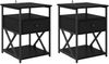 vidaXL Nachttisch 2 pcs Schwarz Eichen-Optik 40 x 42 x 55 cm 881886 Bild 2