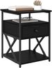vidaXL Nachttisch 2 pcs Schwarz Eichen-Optik 40 x 42 x 55 cm 881886 Bild 3