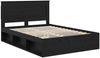 vidaXL Bettrahmen Schwarz 140 x 190 cm Massives Kiefernholz 3410081 Bild 4