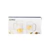 6 teiliges Gläser Set mit Henkel für Tee, Kaffee, quadratisch, transparent 280 ml Bild 5