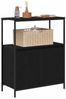 vidaXL Badschrank mit Regalen Schwarz Eichen-Optik 76,5x35x95 cm 861917 Bild 4