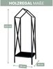 Kaminholzregal innen Metall DUSI | Dachdesign, Schwarz | Feuerholzregal Kaminholzhalter Holzständer Holzhalter innen Holzlager Bild 2