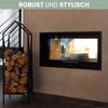 Kaminholzregal innen Metall DUSI | Dachdesign, Schwarz | Feuerholzregal Kaminholzhalter Holzständer Holzhalter innen Holzlager Bild 3