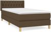 vidaXL Boxspringbett mit Matratze Dunkelbraun 100x200 cm Stoff 3130492 Bild 2