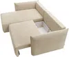 Vente-unique - CARISU Sofa Stoff Beige - B 167 cm x H 89 cm x L 245 cm Bild 4